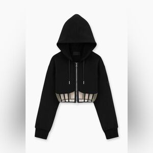NWT RtA Nora zip-up Corset Hoodie Jacket Sz XSmall